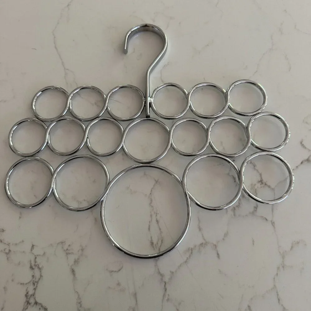 Chrome Hanging Scarf Holder